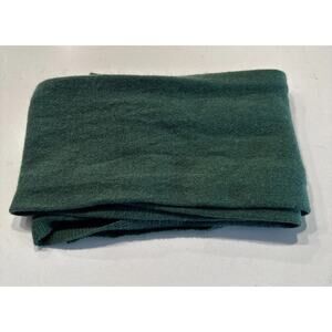 Tasselli Green 100% Cashmere Skinny Scarf Boho Y2K Look